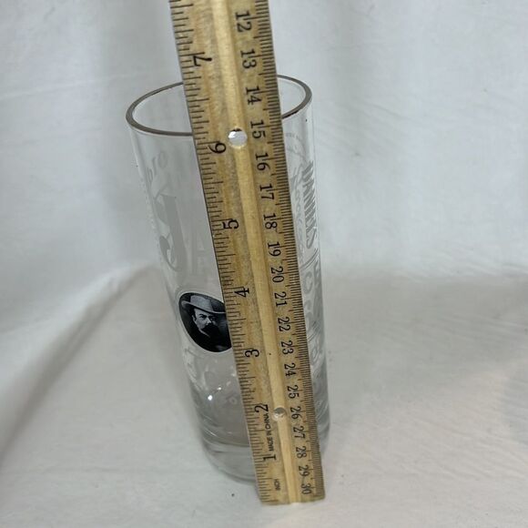 Jack Daniel’s Glass 10 Oz 6 1/4 Tall 2 1/4 In Round Silver Rim Tennessee Whiskey - Picture 6 of 8